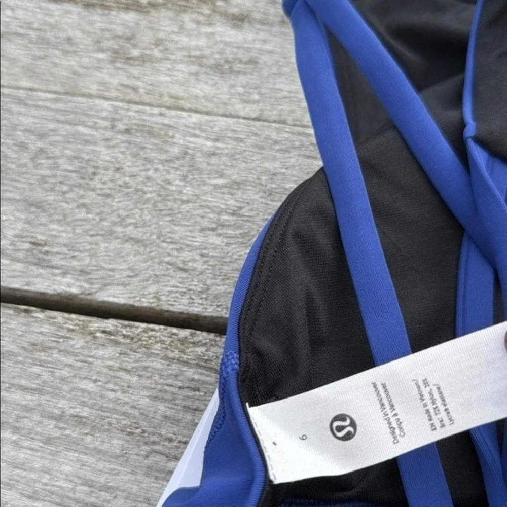 Lululemon Energy High-Neck Longline Cups Psychic blue size 6 NWT‎